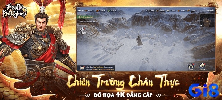 Đồ họa Hùng Đồ Bá Nghiệp sống động, chiến trường chân thực cuốn hút