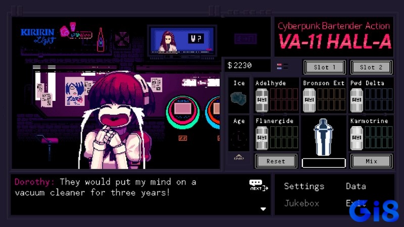 Game Va-11 Hall-a đưa bạn bước chân vào thế giới của bartender hấp dẫn