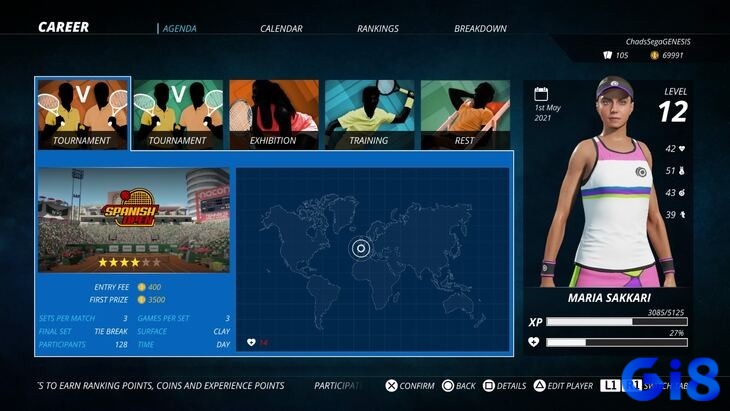Tùy chỉnh huấn luyện và lịch thi đấu trong Career Mode