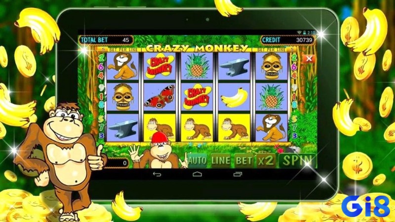Crazy Monkey lôi cuốn với khung cảnh rừng xanh và mini-game leo cây hái dừa hấp dẫn