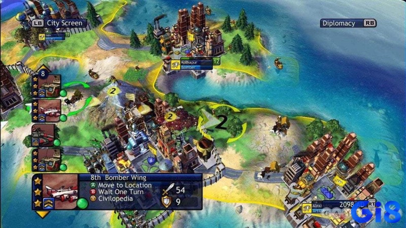 Xây dựng đế chế vĩ đại của bạn qua các thời kỳ trong Civilization Revolution 3.