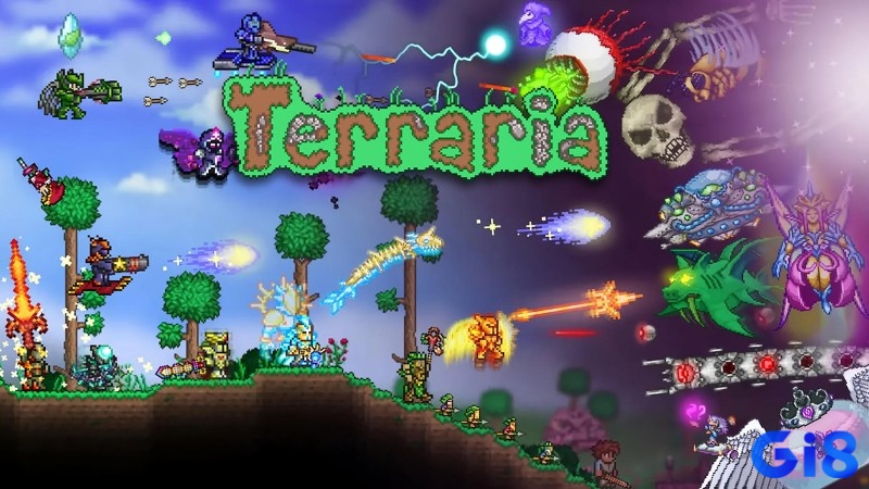 Terraria là game offline PC nhẹ hay dạng sandbox 2D, cho phép bạn thỏa sức sáng tạo và phiêu lưu bất tận.