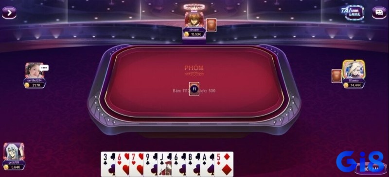 Mỗi người chơi được chia 9 lá bài để đánh và tạo phỏm trong 4 vòng chơi