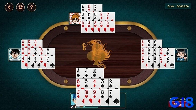 Trò chơi mậu binh là game xếp 13 lá bài vào 3 chi sao cho có độ lớn cao nhất để so chi với đối thủ