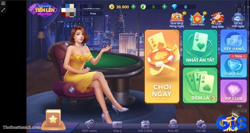 Đăng nhập hằng ngày và hoàn thành nhiệm vụ để nhận nhiều vàng, kim cương trong zing play tiến lên.