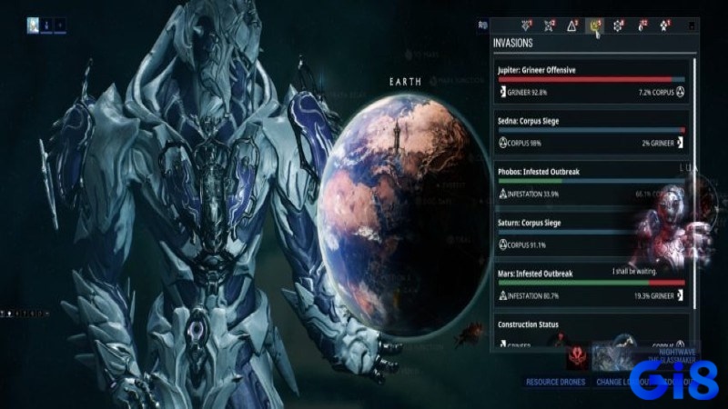 Game Warframe đa dạng với nhiều loại nhiệm vụ khác nhau