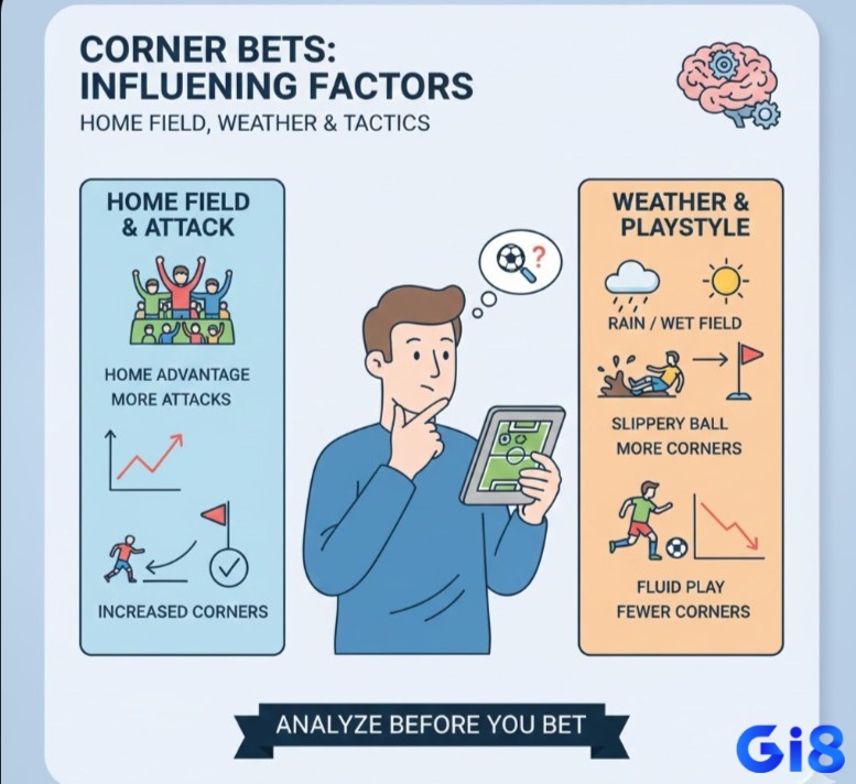 Người chơi bóng đá phân tích các yếu tố sân nhà, sân khách, và thời tiết ảnh hưởng đến số lượng phạt góc trong trận đấu