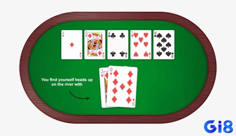 Showdown xác định người thắng dựa trên bộ bài mạnh nhất kết hợp từ bài tẩy và bài chung.