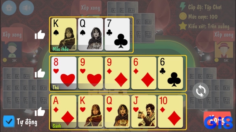 Giao diện trực quan, thao tác mượt mà là yếu tố hàng đầu tạo nên trải nghiệm Mậu Binh iOS chất lượng.