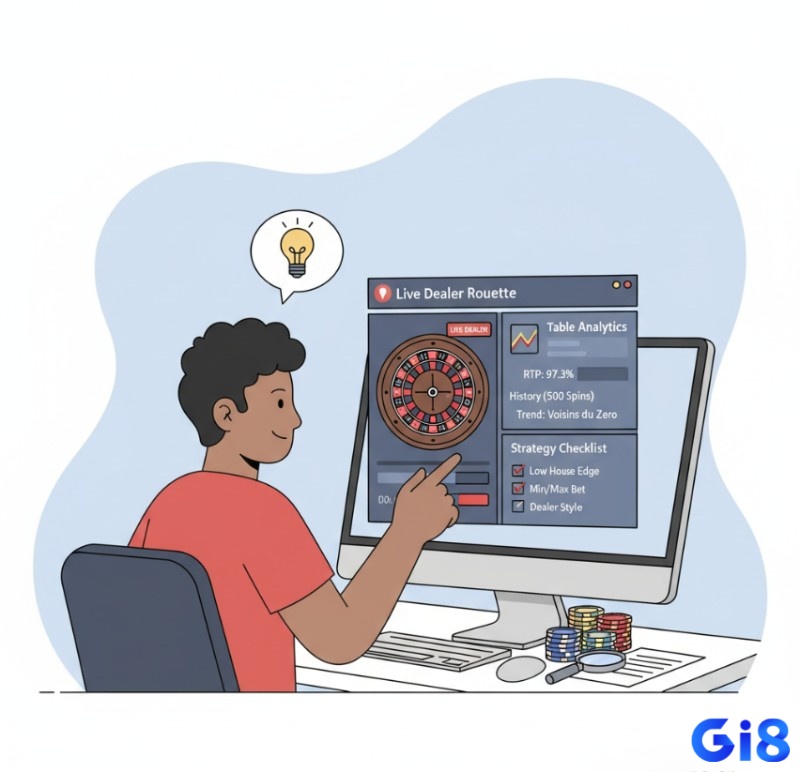 Người chơi live casino phân tích các yếu tố bàn chơi roulette để tối ưu hóa chiến lược và lợi thế