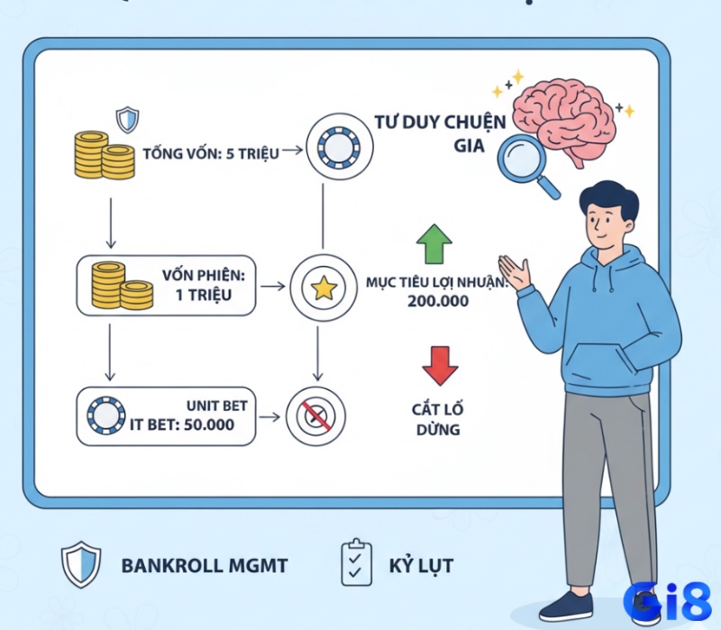 Người chơi Baccarat quản lý vốn chủ động trong chuỗi biến động, đặt mục tiêu lợi nhuận và cắt lỗ rõ ràng