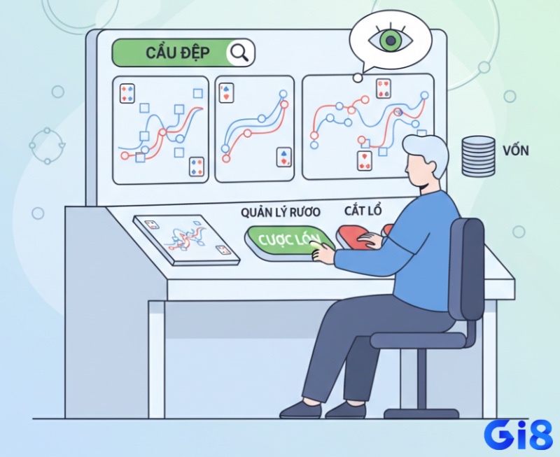 Người chơi Baccarat cẩn trọng quan sát và quản lý vốn lớn, chờ đợi cơ hội đẹp để đặt cược thông minh