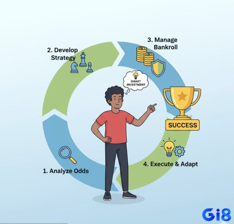 Người chơi bóng đá thành công tổng kết các yếu tố như phân tích, odds bóng đá là gì, chiến thuật và quản lý vốn