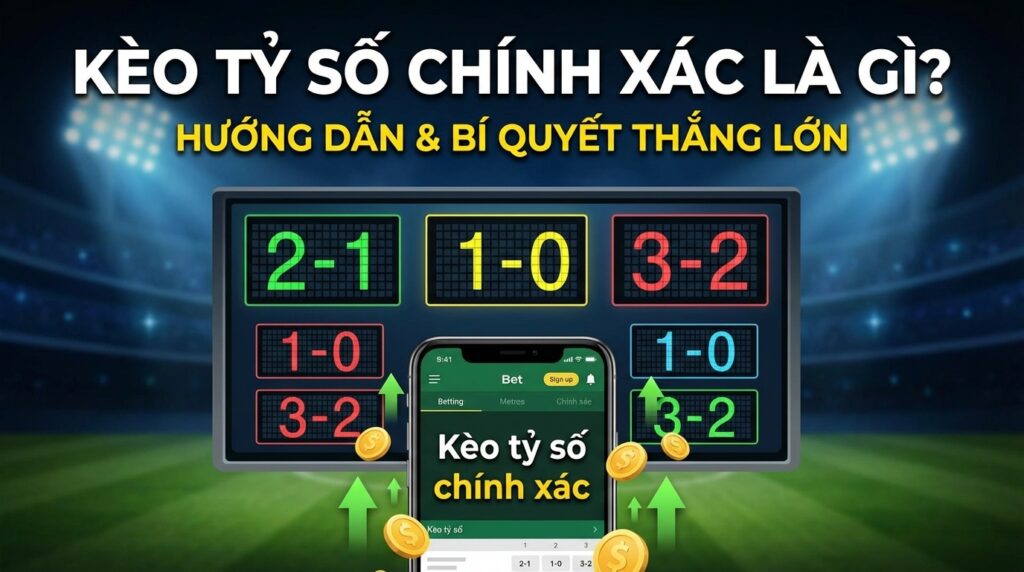 Kèo tỷ số chính xác là gì? Hướng dẫn chơi và bí quyết thắng lớn