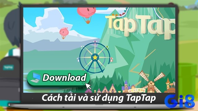 Giao diện TapTap với danh sách game nổi bật và phần đánh giá từ cộng đồng