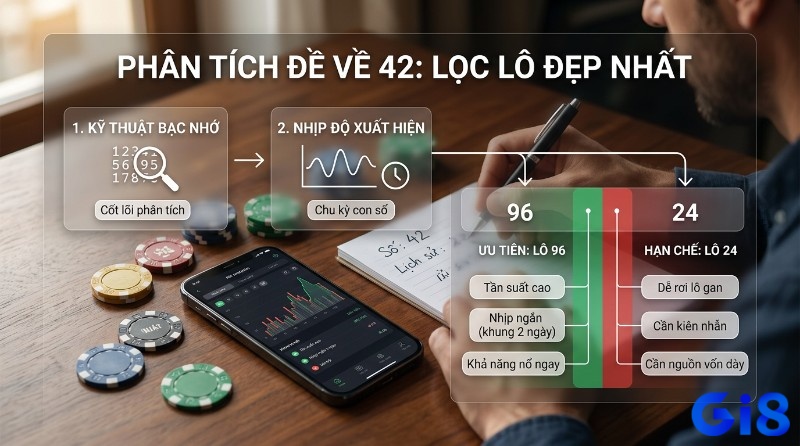 Phân tích đề về 42 mai đánh lô gì bằng bạc nhớ, nhịp độ; ưu tiên 96 tần suất cao, nhịp ngắn; hạn chế 24 dễ lô gan, cần vốn