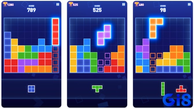 Người chơi trải nghiệm game xếp gạch online trên điện thoại
