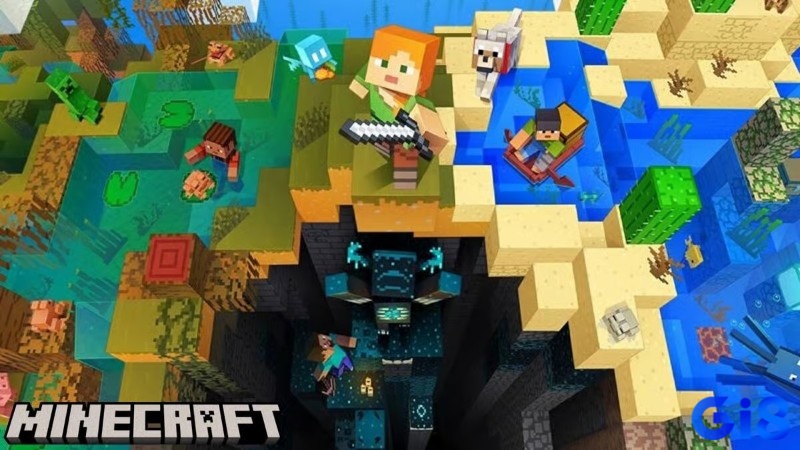 Minecraft mang đến không gian sinh tồn và sáng tạo tự do khi chơi cùng bạn bè