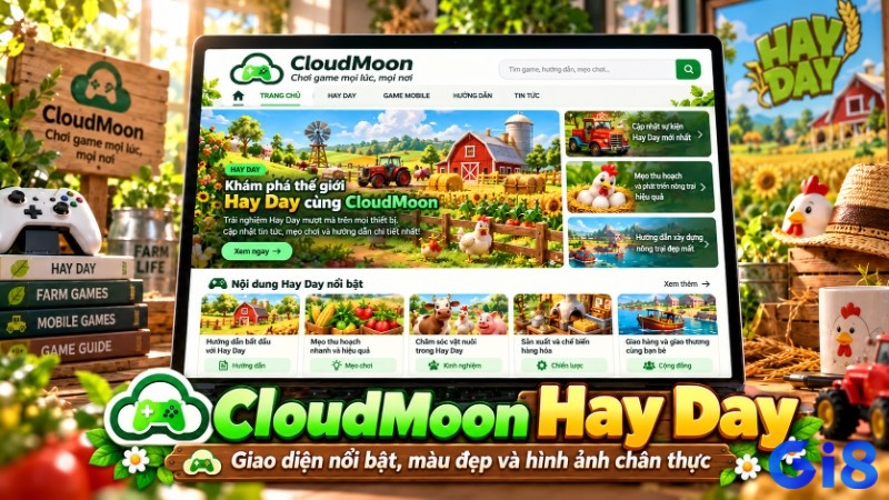 CloudMoon có trang chơi Hay Day trực tuyến